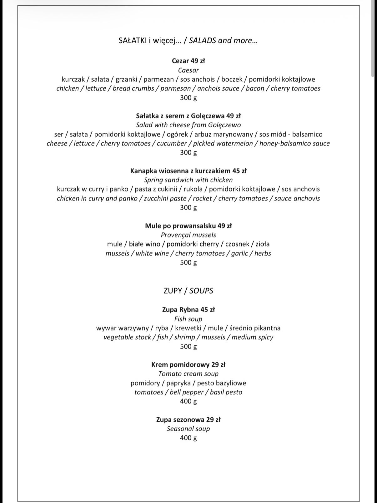 Aktualne menu — strona 3